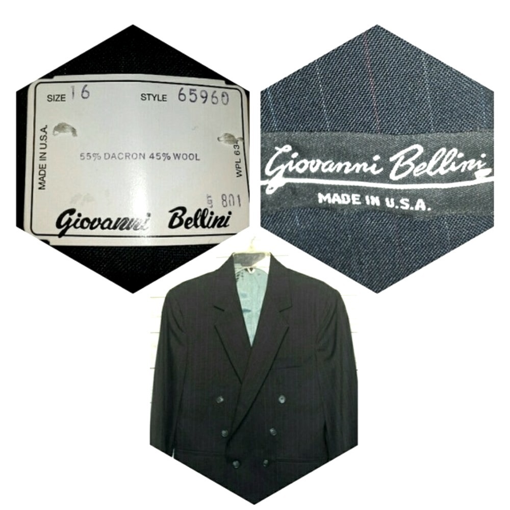 Giovanni Bellini Coat /Jacket sz 16 or xs in mens nwt